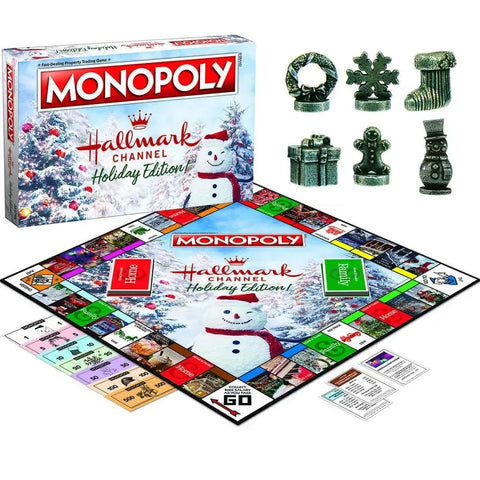 Monopoly: Hallmark Channel Holiday Edition - Economic Holiday Board Game for Family, Adults, and Children (2-6 Players, Ages 8+) - USAopoly