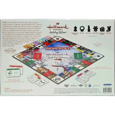 Monopoly: Hallmark Channel Holiday Edition - Economic Holiday Board Game for Family, Adults, and Children (2-6 Players, Ages 8+) - USAopoly