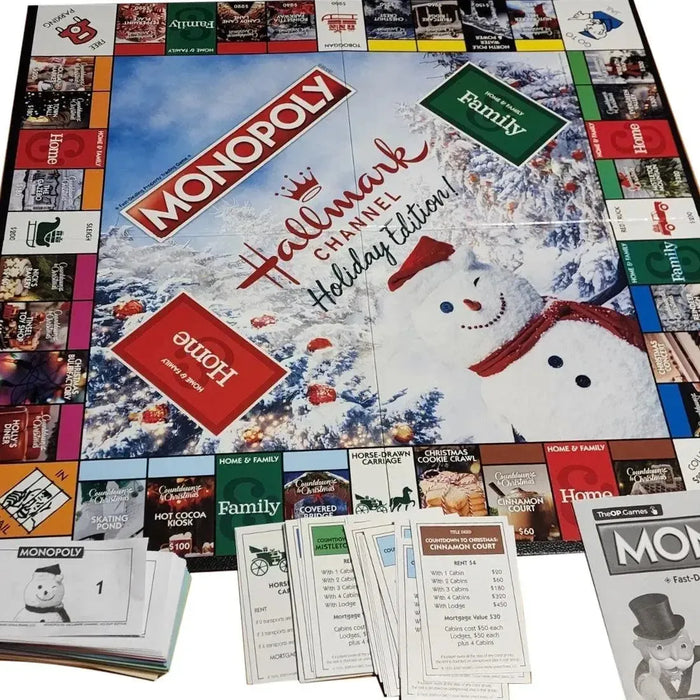 Monopoly: Hallmark Channel Holiday Edition - Economic Holiday Board Game for Family, Adults, and Children (2-6 Players, Ages 8+) - USAopoly