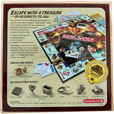 Monopoly - Indiana Jones Edition Board Game for Family, Adults, and Children (2-6 Players, Ages 8+) - Collector's Edition - Image 3