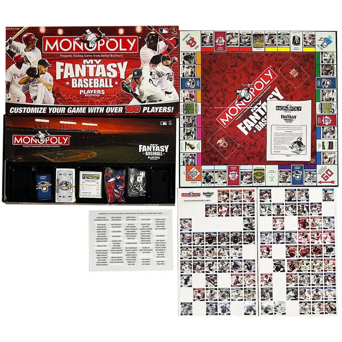 Monopoly: My Fantasy Baseball Players Edition - Economic Sports Board Game for Family, Adults, and Children (2-6 Players, Ages 8+) - USAopoly