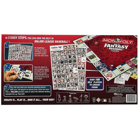 Monopoly: My Fantasy Baseball Players Edition - Economic Sports Board Game for Family, Adults, and Children (2-6 Players, Ages 8+) - USAopoly