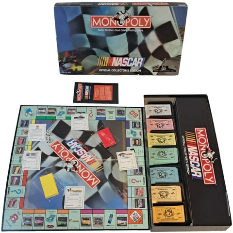 Monopoly: NASCAR Official Collector's Edition - Economic Racing Board Game for Family, Adults, and Children (2-8 Players, Age 8+) - Parker Brothers - (1997)