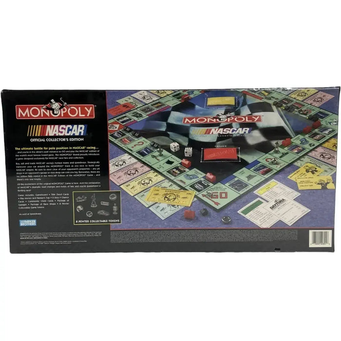 Monopoly: NASCAR Official Collector's Edition - Economic Racing Board Game for Family, Adults, and Children (2-8 Players, Age 8+) - Parker Brothers - (1997)