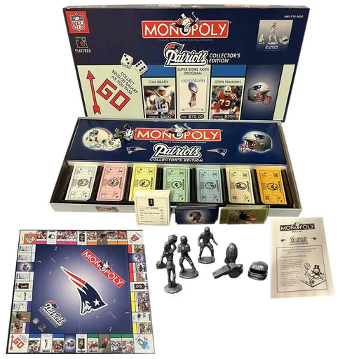 Monopoly: New England Patriots Collector's Edition [NFL] - Economic Sports Board Game for Family, Adults, and Children (2-6 Players, Ages 8+) - USAopoly - (2003)