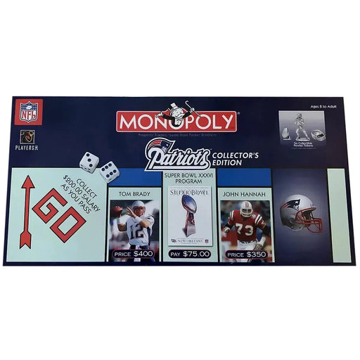 Monopoly: New England Patriots Collector's Edition [NFL] - Economic Sports Board Game for Family, Adults, and Children (2-6 Players, Ages 8+) - USAopoly - (2003)