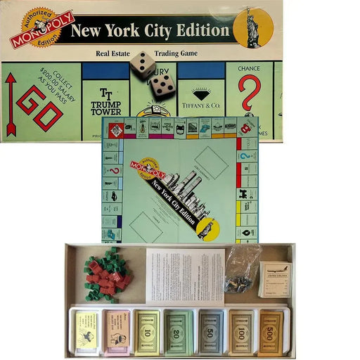 Monopoly: New York City Edition - Economic Civilization Board Game for Family, Adults, and Children (2-8 Players, Ages 8+) - USAopoly - (1995)