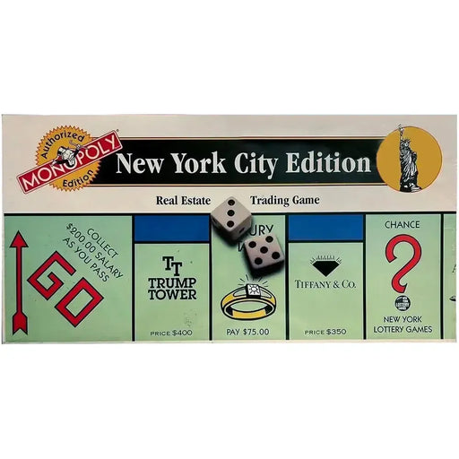 Monopoly: New York City Edition - Economic Civilization Board Game for Family, Adults, and Children (2-8 Players, Ages 8+) - USAopoly - (1995)