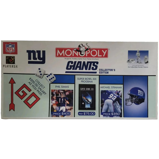 Monopoly: New York Giants Collector's Edition - Economic Football Board Game for Family, and Adults (2-6 Players, Ages 8+) - USAopoly