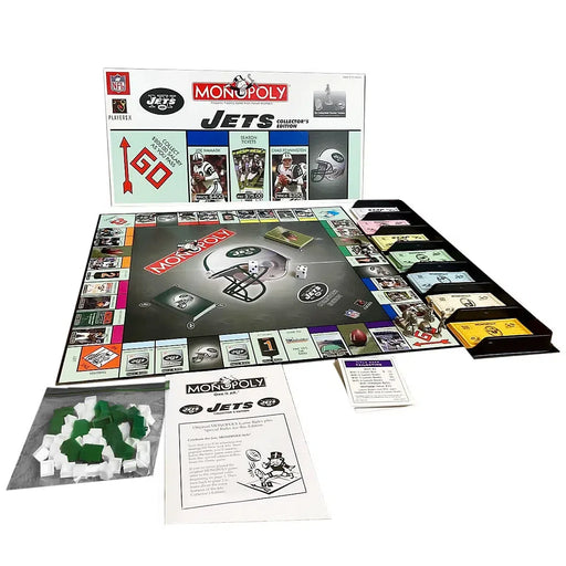 Monopoly: New York Jets Collector's Edition [NFL] - Economic Sports Board Game for Family, Adults, and Children (2-6 Players, Ages 8+) - USAopoly - (2004)
