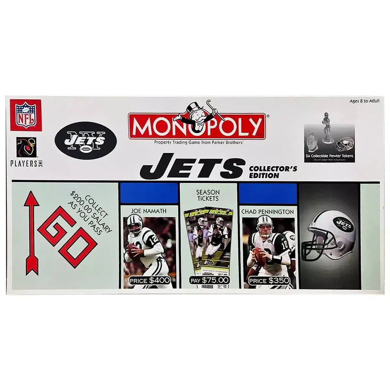 Monopoly: New York Jets Collector's Edition [NFL] - Economic Sports Board Game for Family, Adults, and Children (2-6 Players, Ages 8+) - USAopoly - (2004)