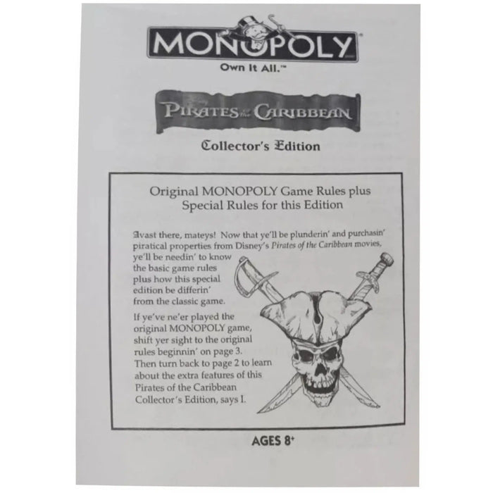 Monopoly - Pirates of the Caribbean - Collector's Edition