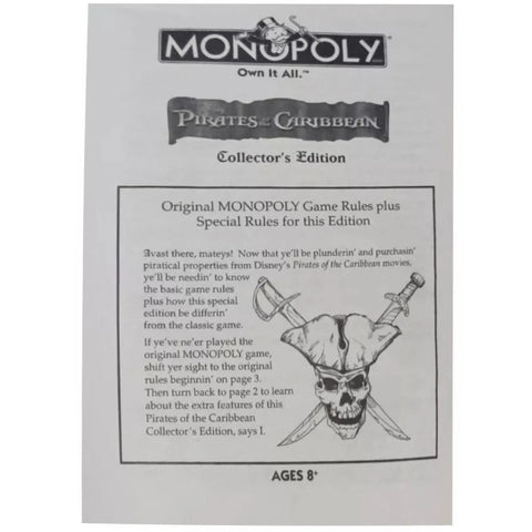 Monopoly - Pirates of the Caribbean - Collector's Edition