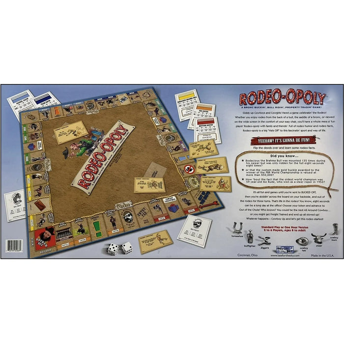 Monopoly: Rodeo-Opoly Edition - Economic Sports Board Game for Family, Adults, and Children (2-6 Players, Ages 8+) - Late for the Sky
