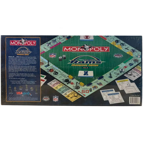 Monopoly: St. Louis Rams Champions Edition [NFL] - Economic Football Board Game for Family, and Adults (2-6 Players, Ages 8+) - USAopoly