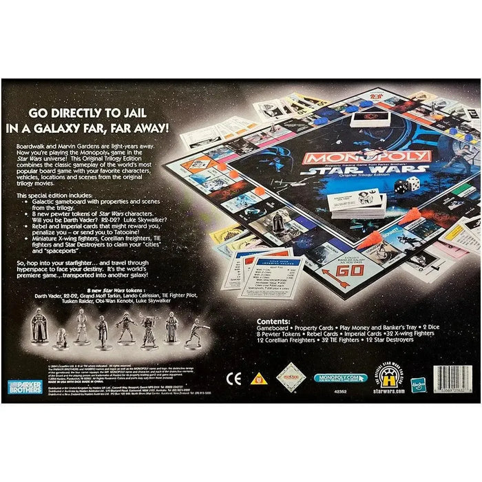 Monopoly: Star Wars Original Trilogy Edition - Economic Science Fiction Board Game for Family, Adults, and Children (2-8 Players, Ages 8+) - Parker Brothers