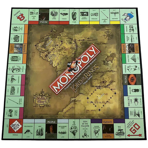 Monopoly: The Lord of the Rings Trilogy Edition - Economic Fantasy Board Game for Family, and Adults (2-6 Players, Ages 8+) - Parker Brothers