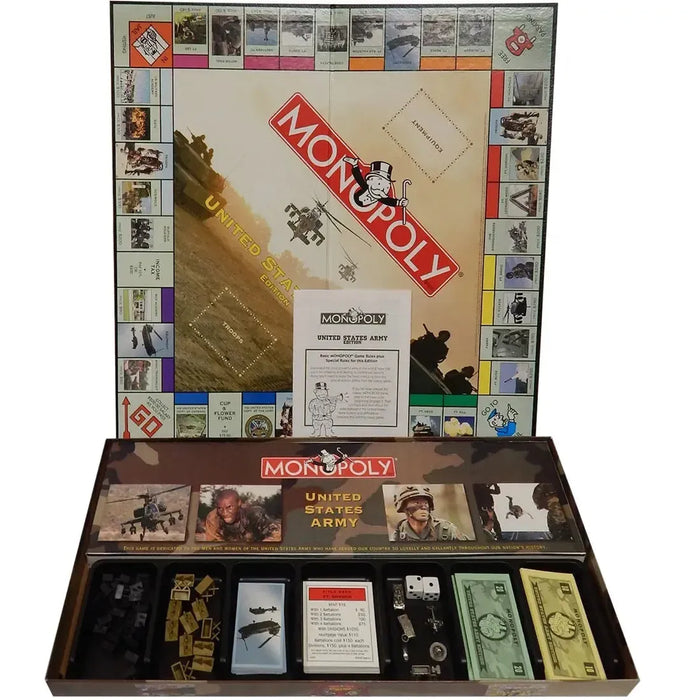 Monopoly: United States Army Edition - Competitive War Board Game for Family, Adults, and Children (2-6 Players, Ages 8+) - USAopoly (2002)