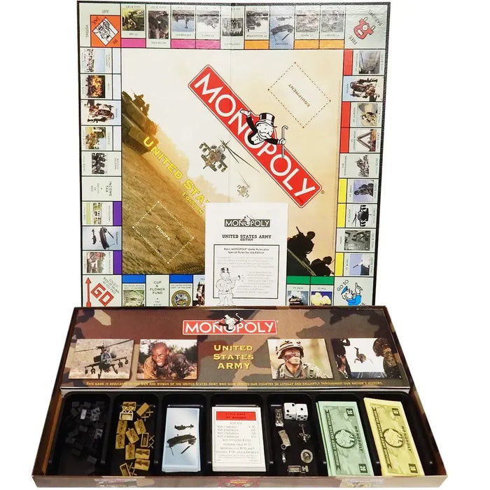 Monopoly: United States Army Edition - Competitive War Board Game for Family, Adults, and Children (2-6 Players, Ages 8+) - USAopoly (2002)