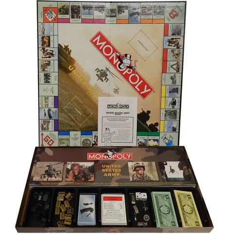Monopoly: United States Army Edition - Competitive War Board Game for Family, Adults, and Children (2-6 Players, Ages 8+) - USAopoly (2002)