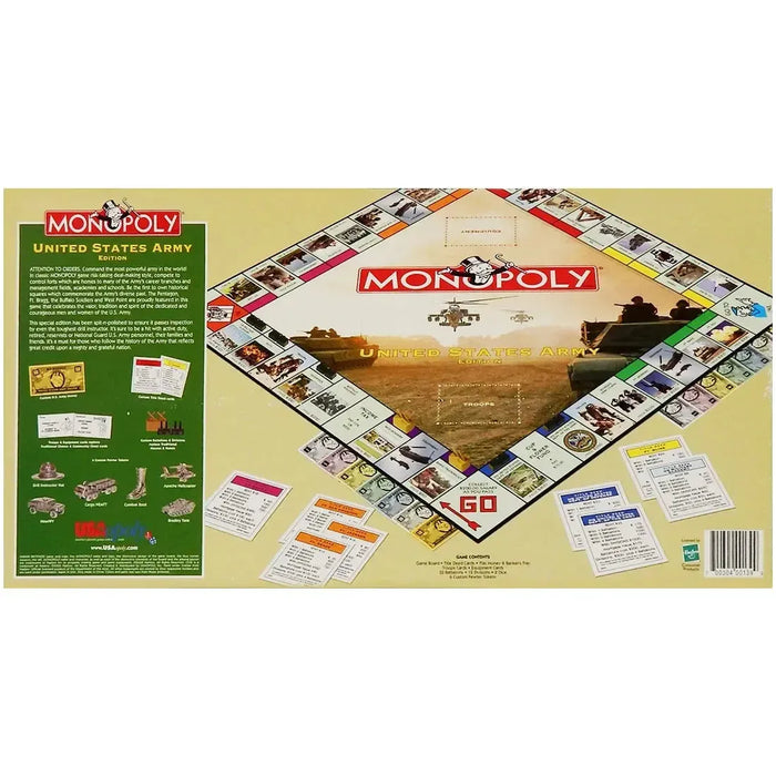 Monopoly: United States Army Edition - Competitive War Board Game for Family, Adults, and Children (2-6 Players, Ages 8+) - USAopoly (2002)