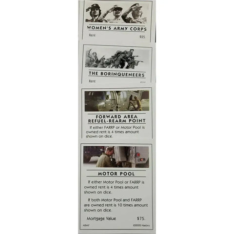 Monopoly: United States Army Edition - Competitive War Board Game for Family, Adults, and Children (2-6 Players, Ages 8+) - USAopoly (2002)