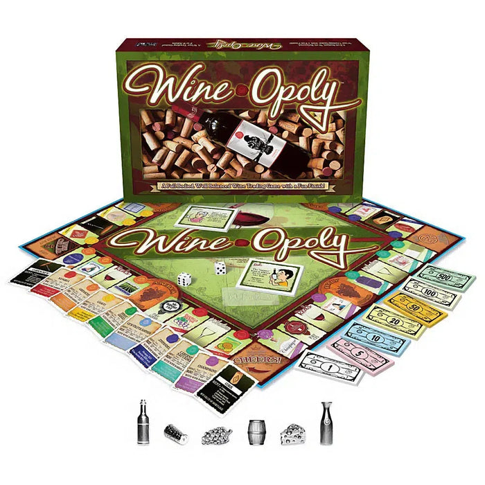 Monopoly: Wine-Opoly 3rd Edition - Economic Wine Board Game for Family, and Adults (2-6 Players, Ages 18+) - Late for the Sky