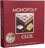 Monopoly and Clue - 2-in-1 Deluxe Vintage Wood Board Game Set (40902)