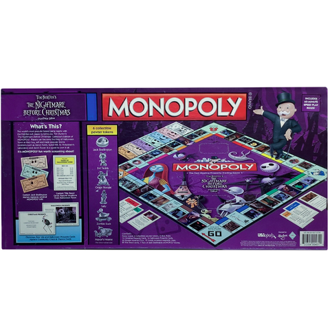 Monopoly: The Nightmare Before Christmas Collector's Edition - Economic Fantasy Board Game for Family, Adults, and Children (2-6 Players, Age 8+) - USAopoly