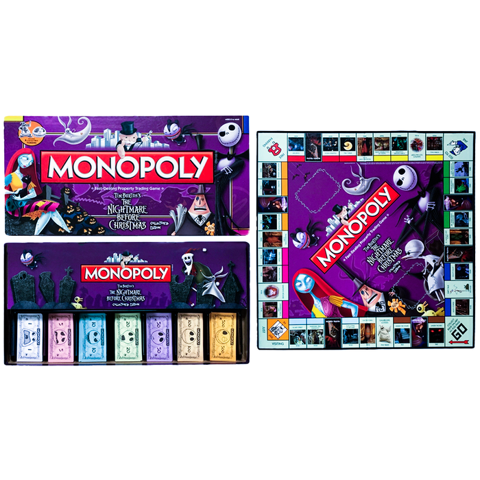 Monopoly: The Nightmare Before Christmas Collector's Edition - Economic Fantasy Board Game for Family, Adults, and Children (2-6 Players, Age 8+) - USAopoly
