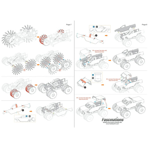 Monster Truck Figure Model Kit (1:65 Scale, Steel, Moderate Difficulty) - Fascinations - Metal Earth Series - (2023) - Image 10