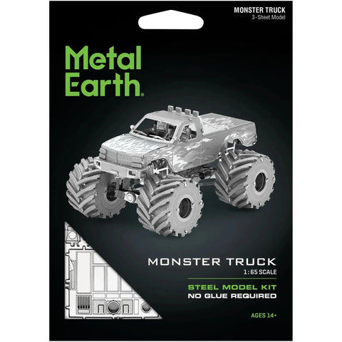 Monster Truck Figure Model Kit (1:65 Scale, Steel, Moderate Difficulty) - Fascinations - Metal Earth Series - (2023) - Image 1