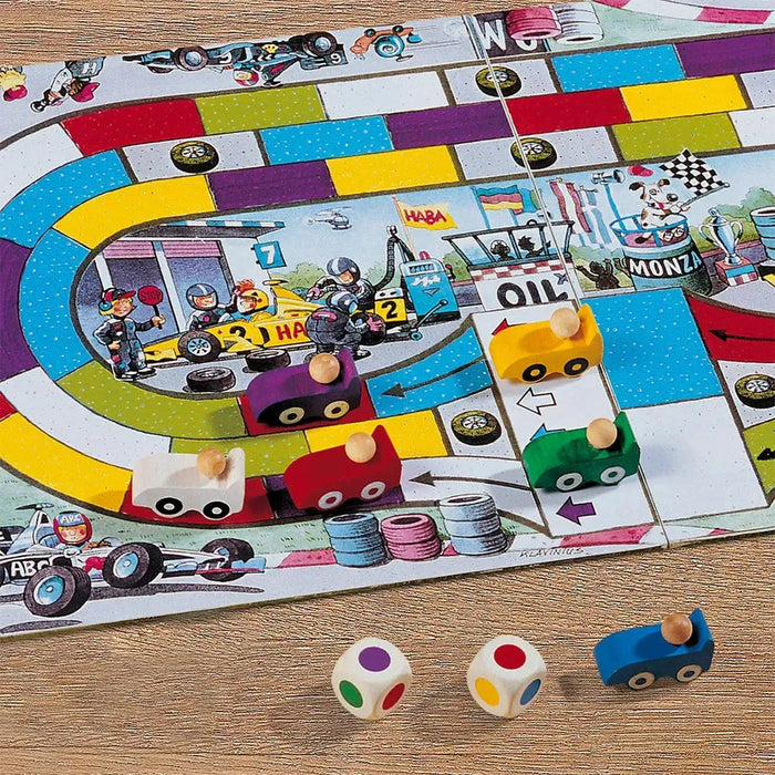 Monza - Dice-Based Racing Board Game for Adults, Family, and Children (2-6 Players, Ages 5+) - HABA