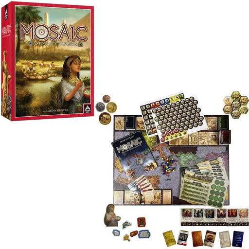 Mosaic: A Story of Civilization - Strategy Civilization Board Game for Family and Adults (2-6 Players, Age 14+) - University Games [Forbidden Games]