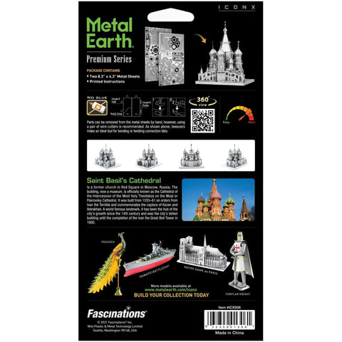Moscow - Saint Basil's Cathedral Building Figure 3D Figure Model Kit (Steel, Hard Difficulty) - Fascinations - Metal Earth Premium Series - (2022) - Image 3