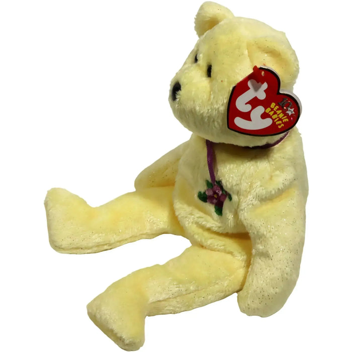 Mother the Yellow Bear Plush (8") - Ty - Beanie Babies 10th Anniversary Edition, Beanie Babies Series (2002)