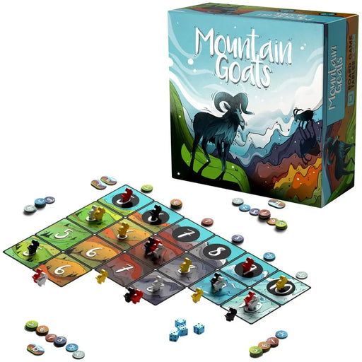 Mountain Goats - Dice-Based Animals Board Game for Family, Adults, and Children (2-4 Players, Ages 8+) - Allplay