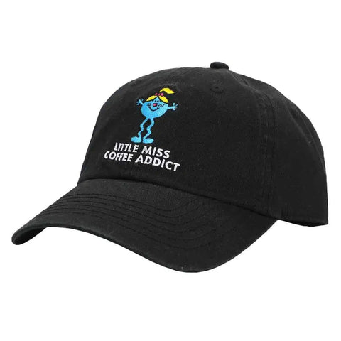 Mr. Men and Little Miss - Little Miss Somersault Coffee Addict Embroidered Hat (Black) - Bioworld