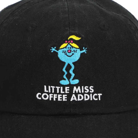 Mr. Men and Little Miss - Little Miss Somersault Coffee Addict Embroidered Hat (Black) - Bioworld