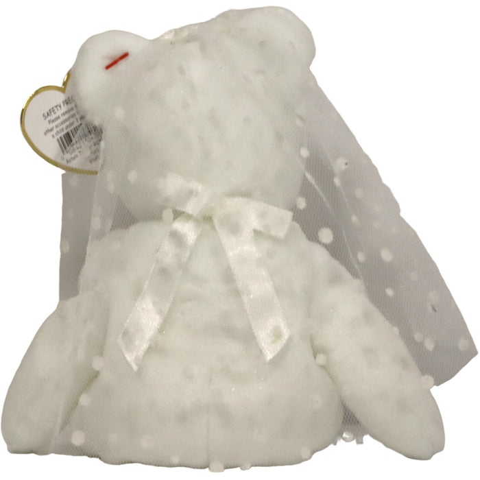 Mrs. the Bride Bear Plush (8.5") - Ty - Original Beanie Babies Series - (2001)