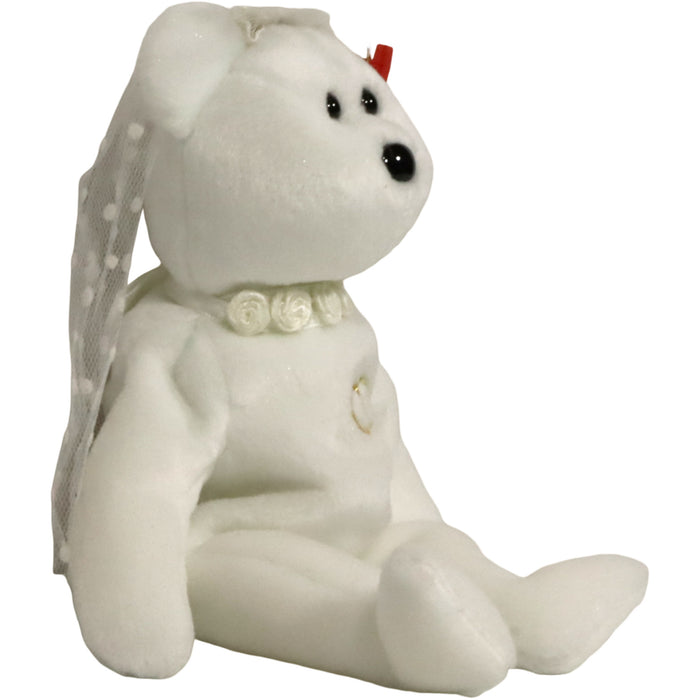 Mrs. the Bride Bear Plush (8.5") - Ty - Original Beanie Babies Series - (2001)