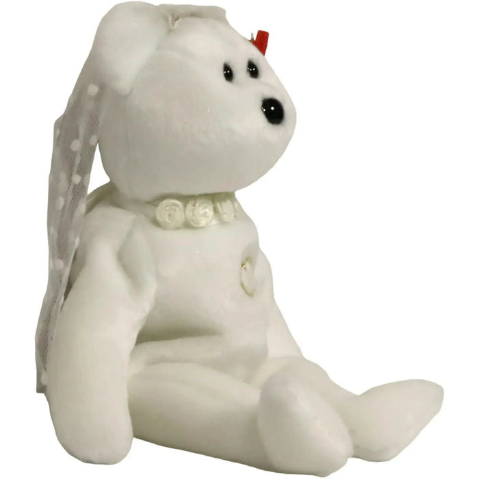 Mrs. the Bride Bear Plush (8.5") - Ty - Original Beanie Babies Series - (2001)