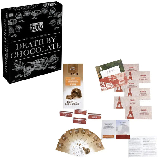 Murder Mystery Party: Death by Chocolate - Role-Playing Party Board Game for Adults (6-8 Players, Age 18+) - University Games
