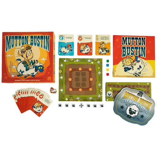 Mutton Bustin - Dexterity Wild West Board Game for Family, Adults, and Children (2-4 Players, Ages 8+) - 25th Century Games
