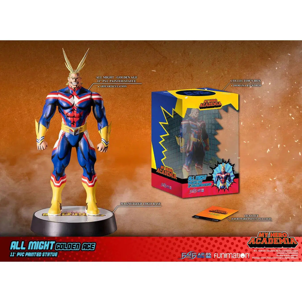 My Hero Academia - All Might Statue (Golden Age Version) - First 4 Figures - 11" PVC