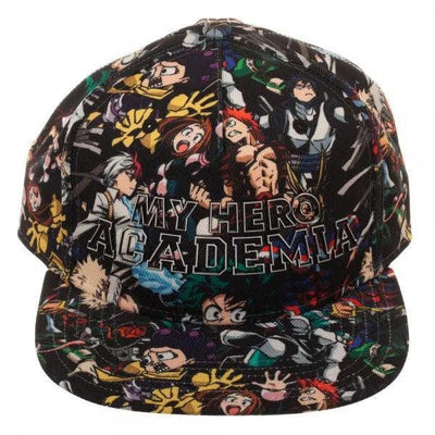 My Hero Academia - Characters Snapback Hat (All Over Print, Flat Bill) - Bioworld