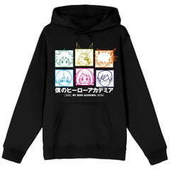 My Hero Academia - Chibi Characters Men's Hoodie Sweatshirt (Black) - Bioworld