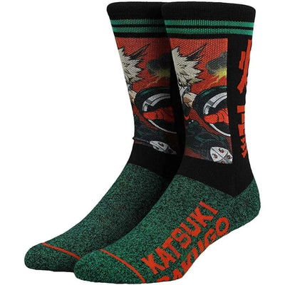 My Hero Academia - Katsuki Bakugo Crew Socks (Sublimated) - Bioworld