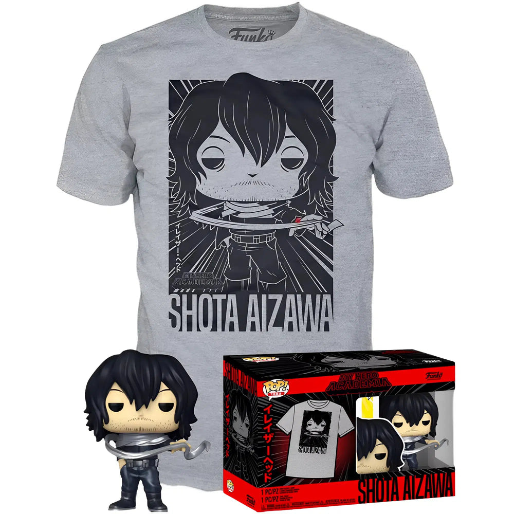 My Hero Academia - Shota Aizawa Figure & T-Shirt Bundle - POP! Tee Series