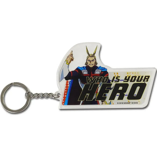 My Hero Academia: Two Heroes - "Who Is Your Hero" All Might Keychain (3.5", Acrylic) - Great Eastern Entertainment